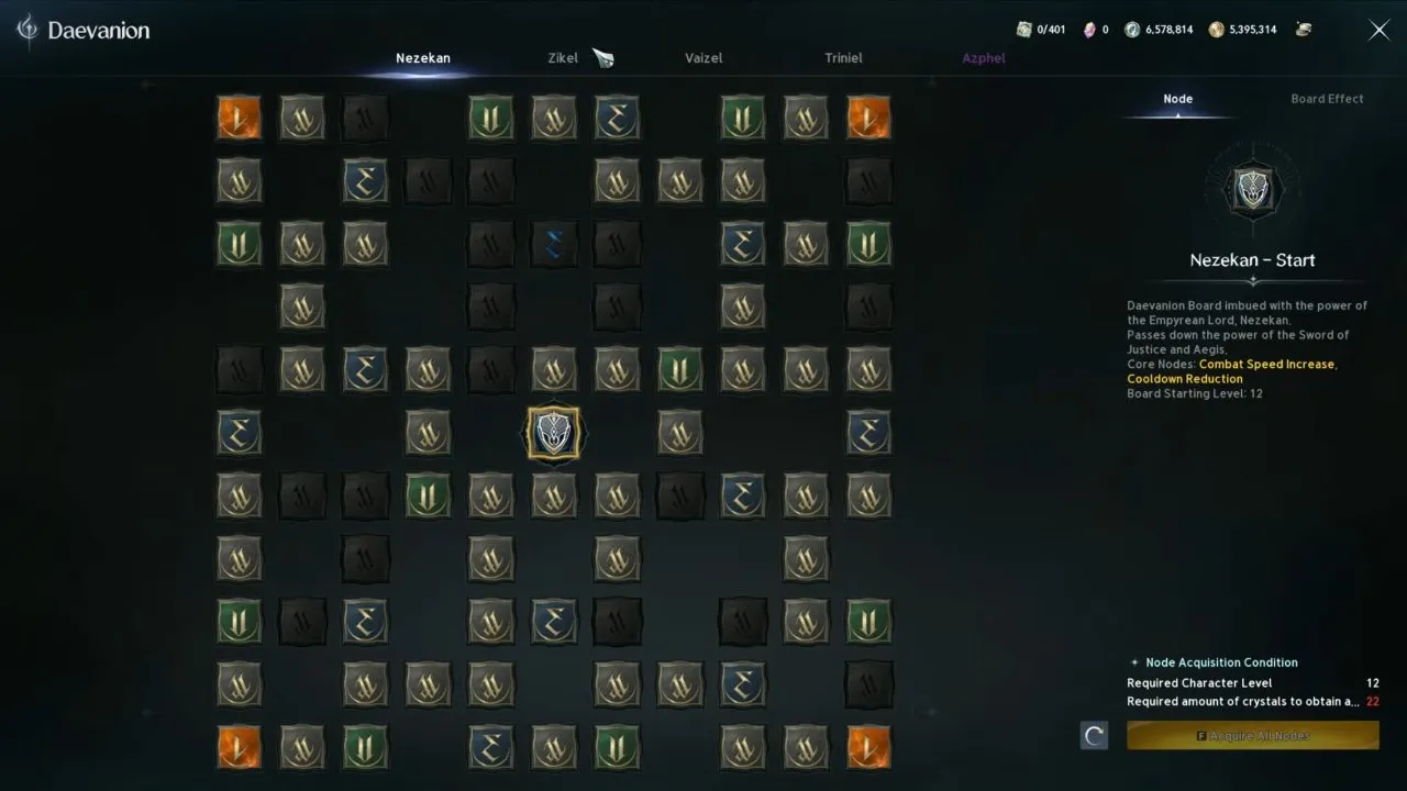 Nezekan Daevanion board for a Templar in AION 2